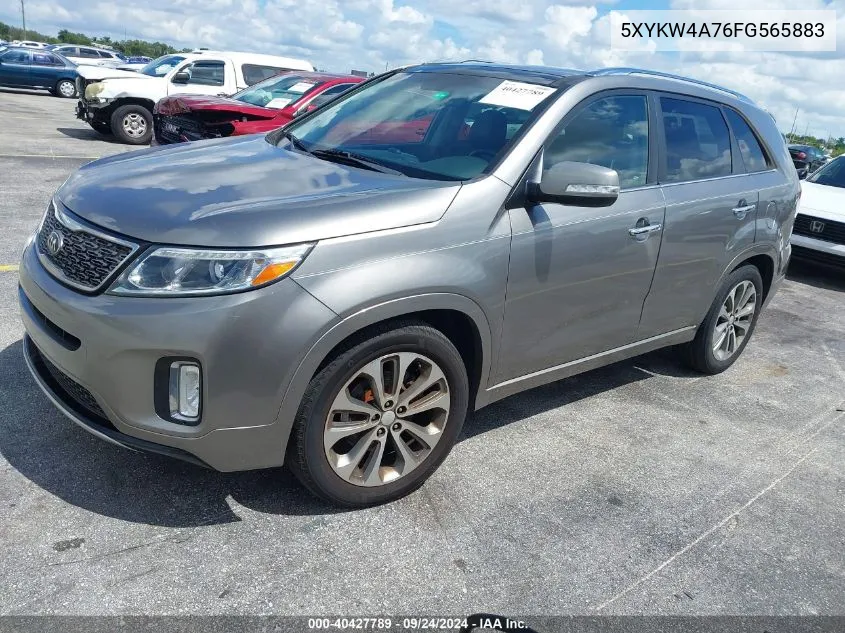 5XYKW4A76FG565883 2015 Kia Sorento Sx V6