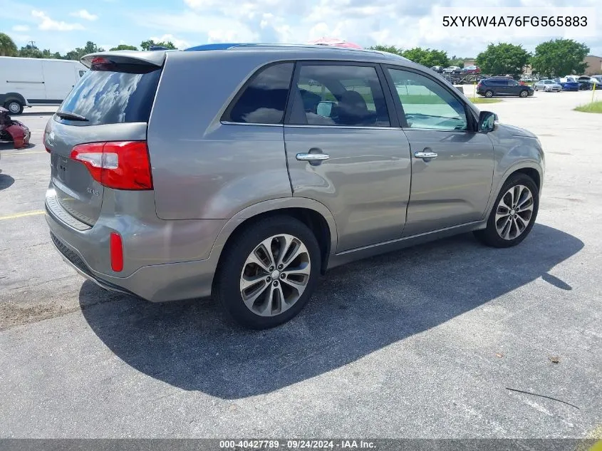 5XYKW4A76FG565883 2015 Kia Sorento Sx V6