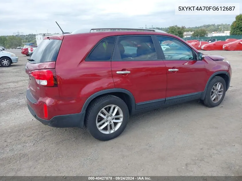 5XYKT4A70FG612687 2015 Kia Sorento Lx V6