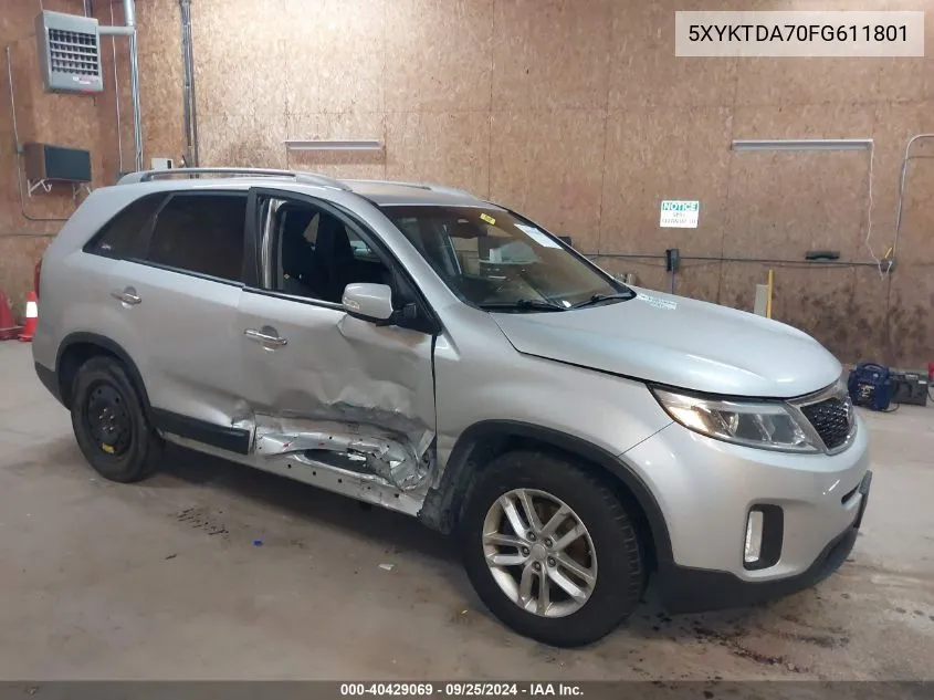 5XYKTDA70FG611801 2015 Kia Sorento Lx V6