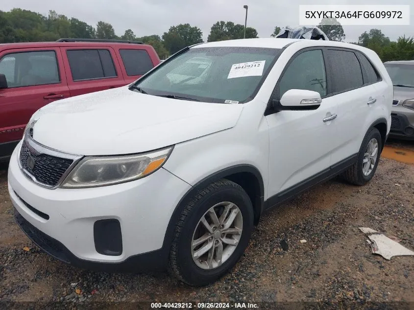 2015 Kia Sorento Lx VIN: 5XYKT3A64FG609972 Lot: 40429212