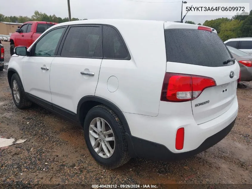 2015 Kia Sorento Lx VIN: 5XYKT3A64FG609972 Lot: 40429212