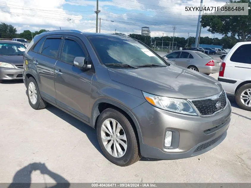 2015 Kia Sorento Ex V6 VIN: 5XYKU4A71FG586484 Lot: 40436471