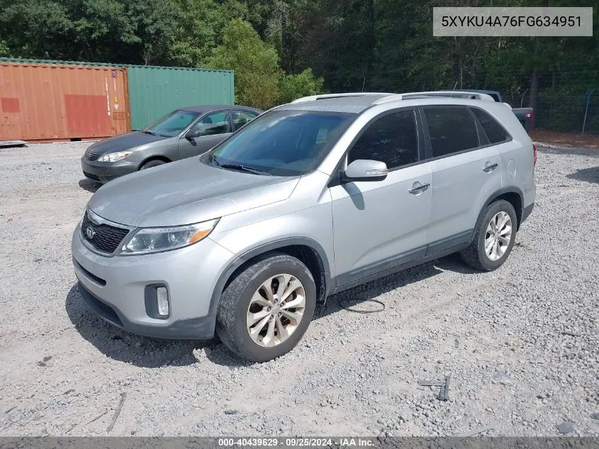 5XYKU4A76FG634951 2015 Kia Sorento Ex V6