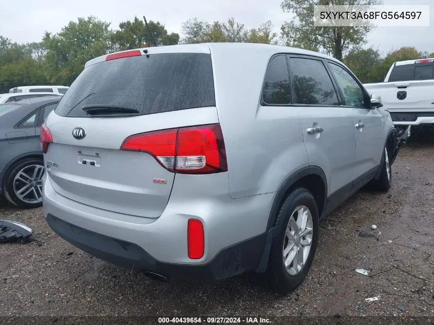 2015 Kia Sorento Lx VIN: 5XYKT3A68FG564597 Lot: 40439654