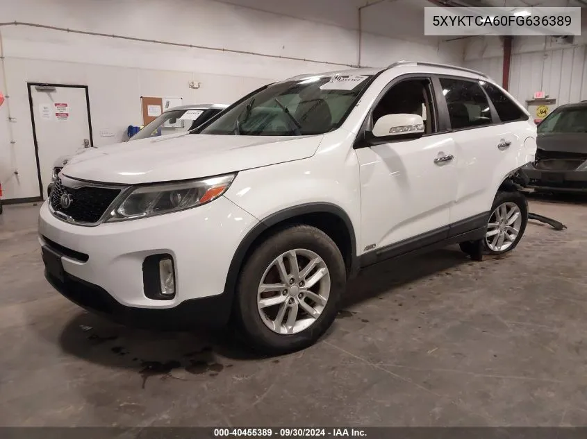 2015 Kia Sorento Lx VIN: 5XYKTCA60FG636389 Lot: 40455389