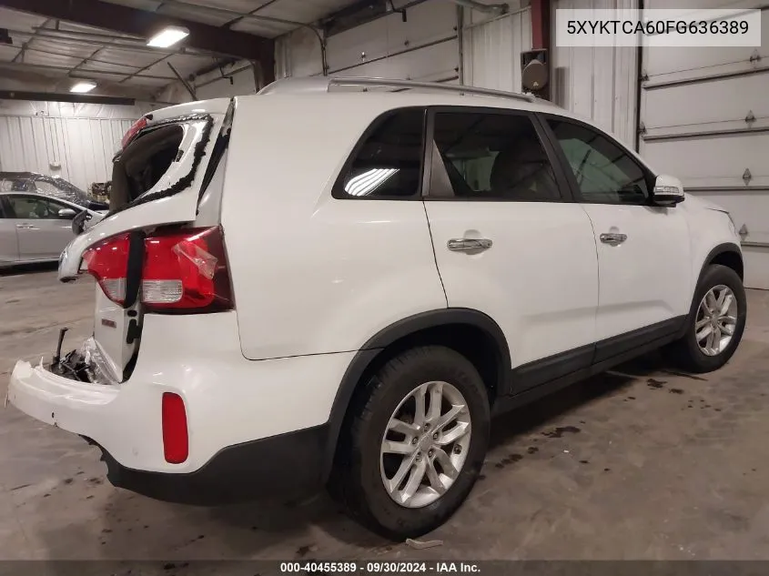 2015 Kia Sorento Lx VIN: 5XYKTCA60FG636389 Lot: 40455389