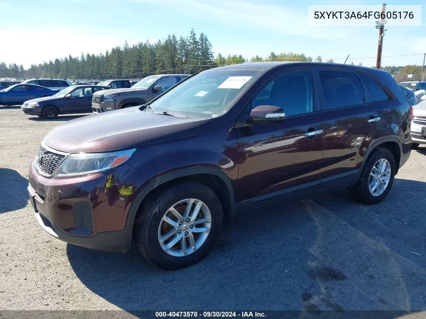 2015 Kia Sorento Lx VIN: 5XYKT3A64FG605176 Lot: 40473578