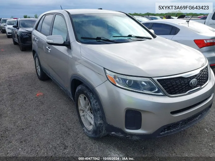 2015 Kia Sorento Lx VIN: 5XYKT3A69FG643423 Lot: 40477042