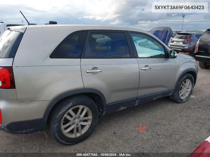 2015 Kia Sorento Lx VIN: 5XYKT3A69FG643423 Lot: 40477042