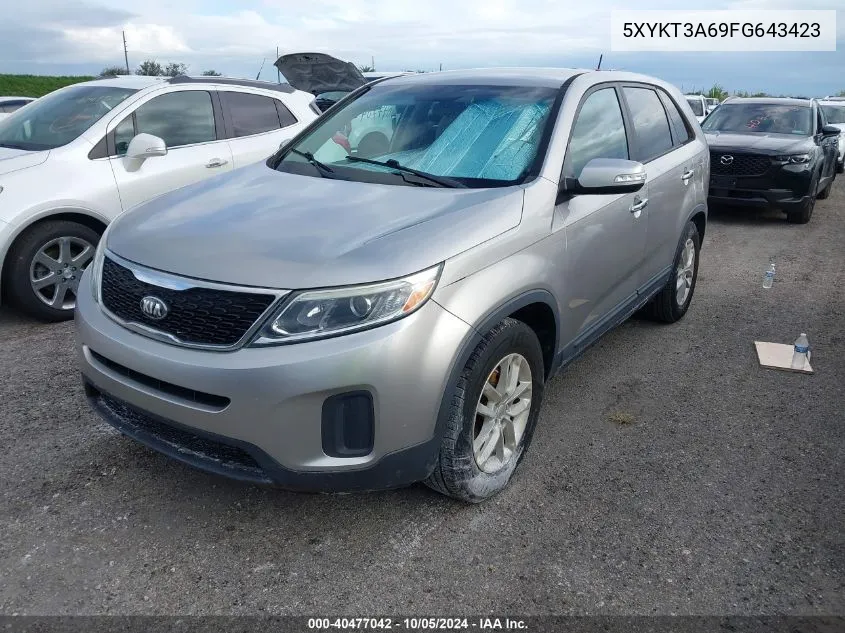 2015 Kia Sorento Lx VIN: 5XYKT3A69FG643423 Lot: 40477042