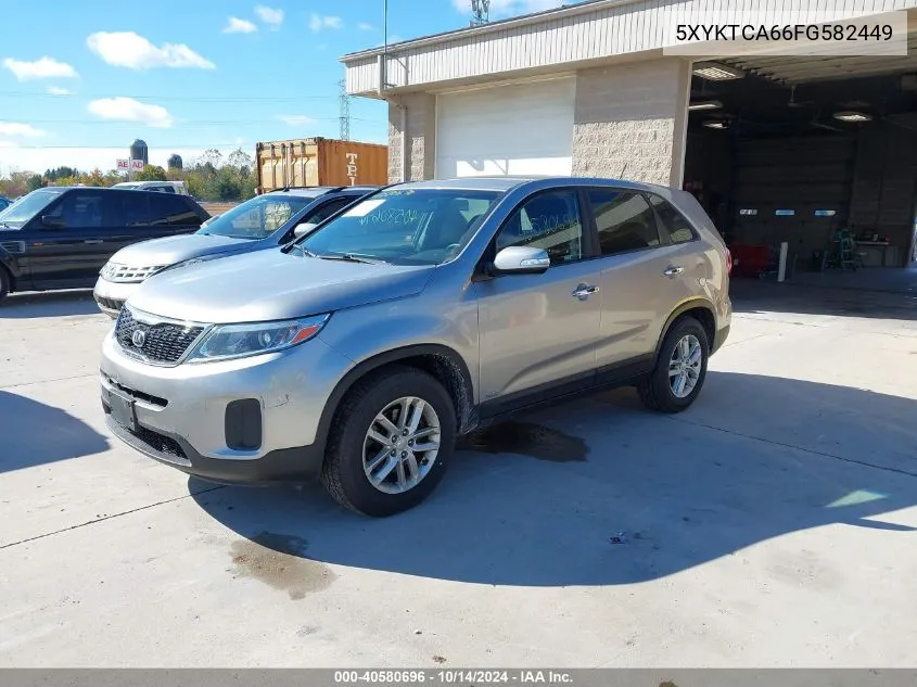 2015 Kia Sorento Lx VIN: 5XYKTCA66FG582449 Lot: 40580696