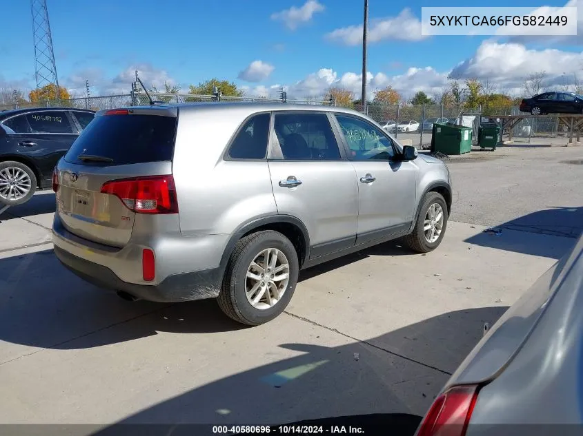 2015 Kia Sorento Lx VIN: 5XYKTCA66FG582449 Lot: 40580696