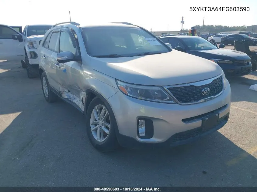 2015 Kia Sorento Lx VIN: 5XYKT3A64FG603590 Lot: 40590603