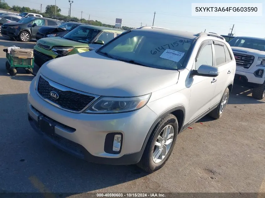 2015 Kia Sorento Lx VIN: 5XYKT3A64FG603590 Lot: 40590603