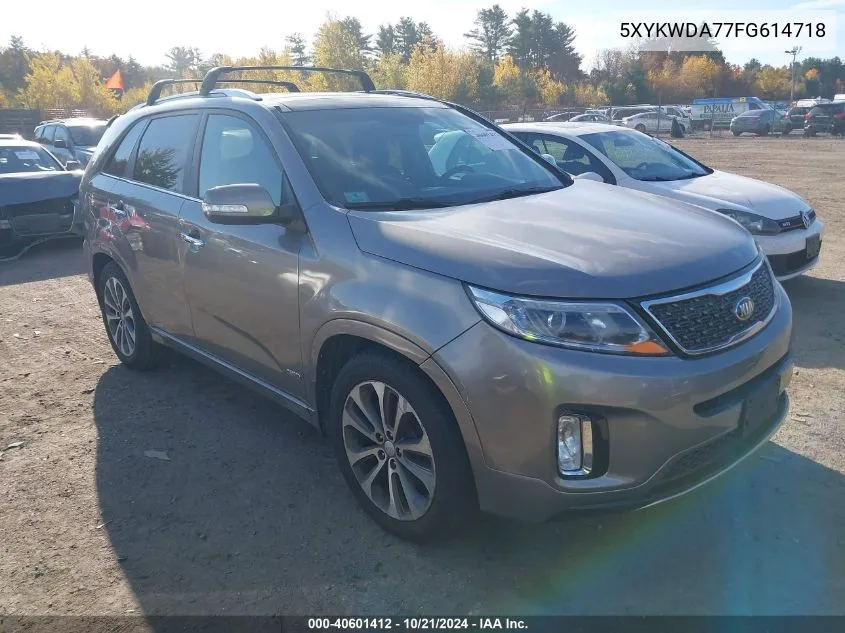 2015 Kia Sorento Sx V6 VIN: 5XYKWDA77FG614718 Lot: 40601412