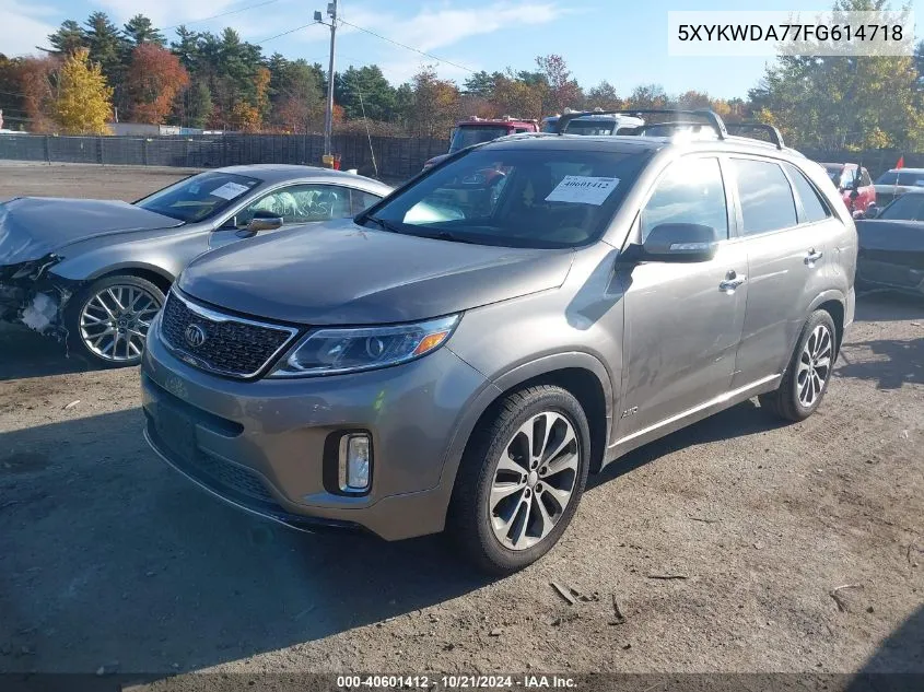 2015 Kia Sorento Sx V6 VIN: 5XYKWDA77FG614718 Lot: 40601412