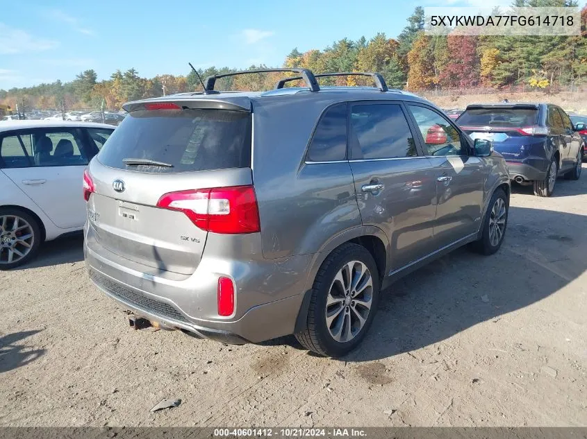 2015 Kia Sorento Sx V6 VIN: 5XYKWDA77FG614718 Lot: 40601412