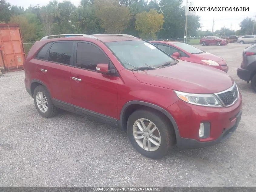 2015 Kia Sorento Lx VIN: 5XYKT4A6XFG646384 Lot: 40613069