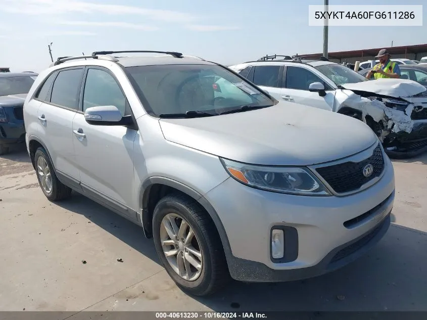 2015 Kia Sorento Lx VIN: 5XYKT4A60FG611286 Lot: 40613230