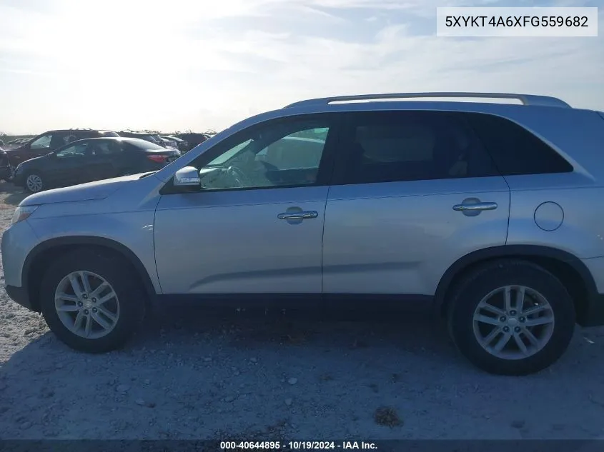 2015 Kia Sorento Lx VIN: 5XYKT4A6XFG559682 Lot: 40644895