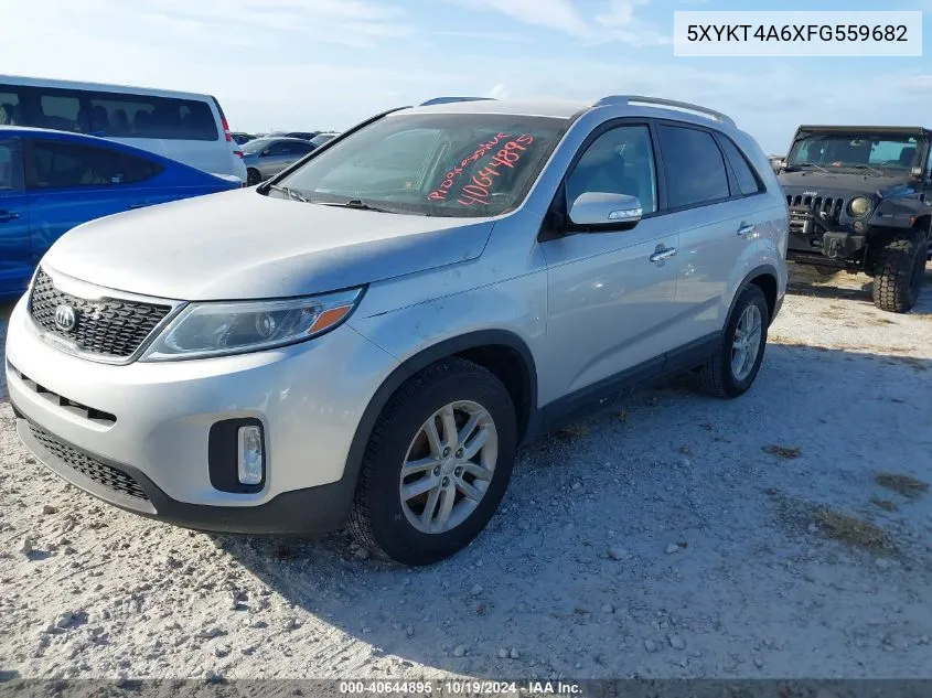 2015 Kia Sorento Lx VIN: 5XYKT4A6XFG559682 Lot: 40644895