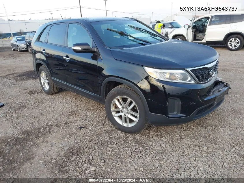 2015 Kia Sorento Lx VIN: 5XYKT3A6XFG643737 Lot: 40722364