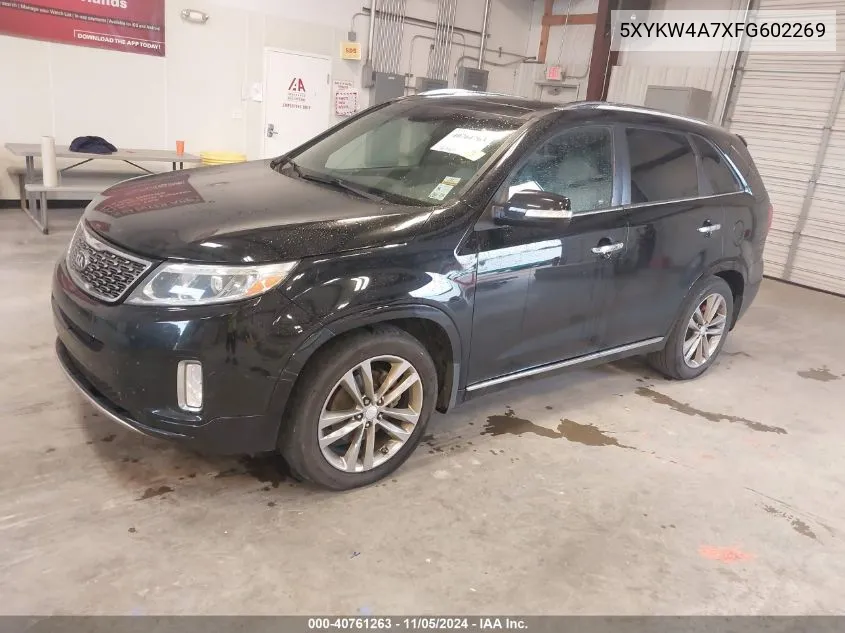 2015 Kia Sorento Limited V6 VIN: 5XYKW4A7XFG602269 Lot: 40761263