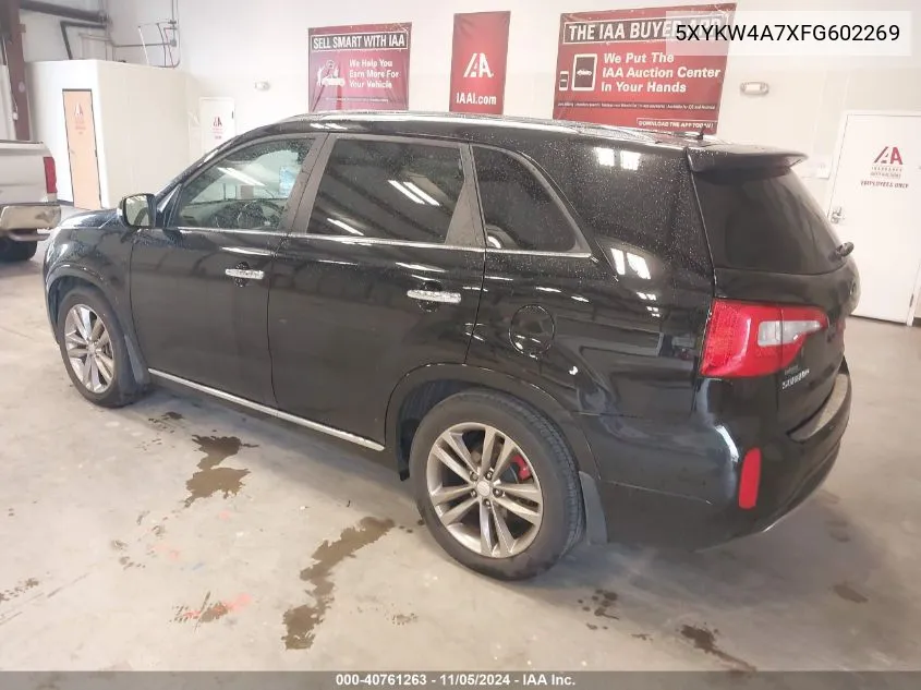 2015 Kia Sorento Limited V6 VIN: 5XYKW4A7XFG602269 Lot: 40761263