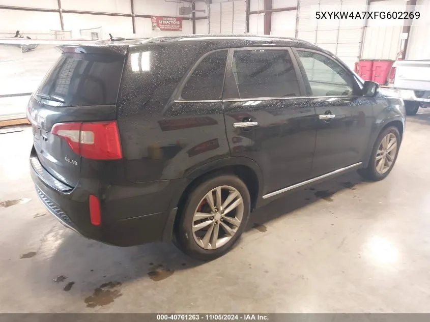 2015 Kia Sorento Limited V6 VIN: 5XYKW4A7XFG602269 Lot: 40761263