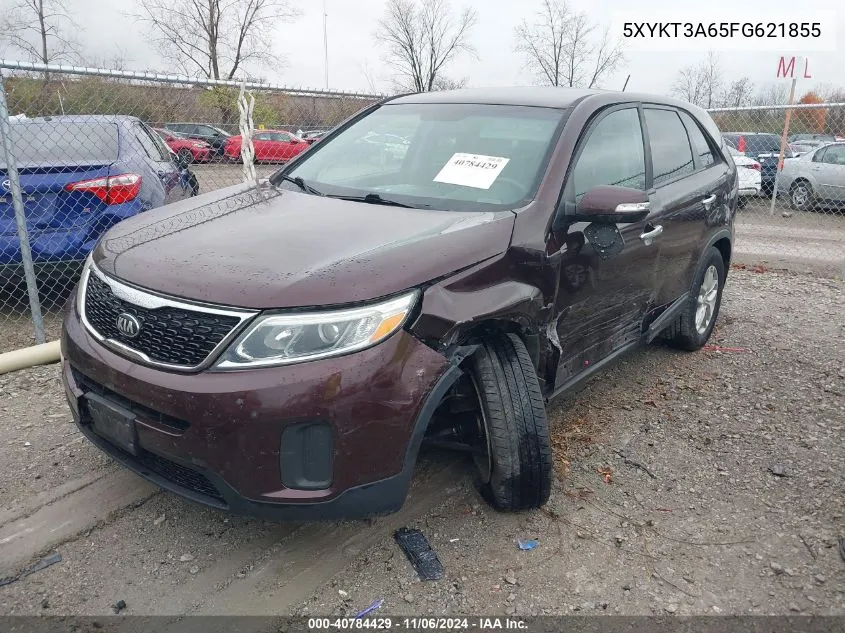 2015 Kia Sorento Lx VIN: 5XYKT3A65FG621855 Lot: 40784429