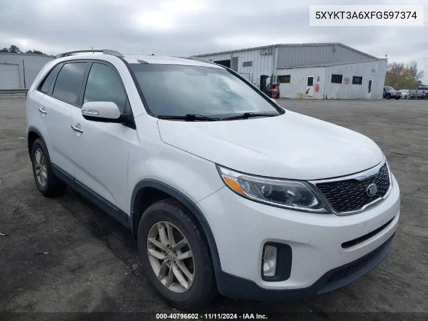 2015 Kia Sorento Lx VIN: 5XYKT3A6XFG597374 Lot: 40796602