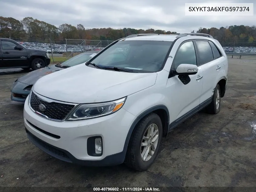 2015 Kia Sorento Lx VIN: 5XYKT3A6XFG597374 Lot: 40796602