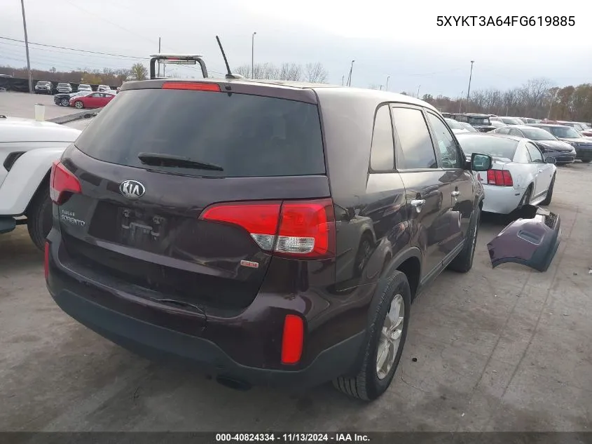 2015 Kia Sorento Lx VIN: 5XYKT3A64FG619885 Lot: 40824334