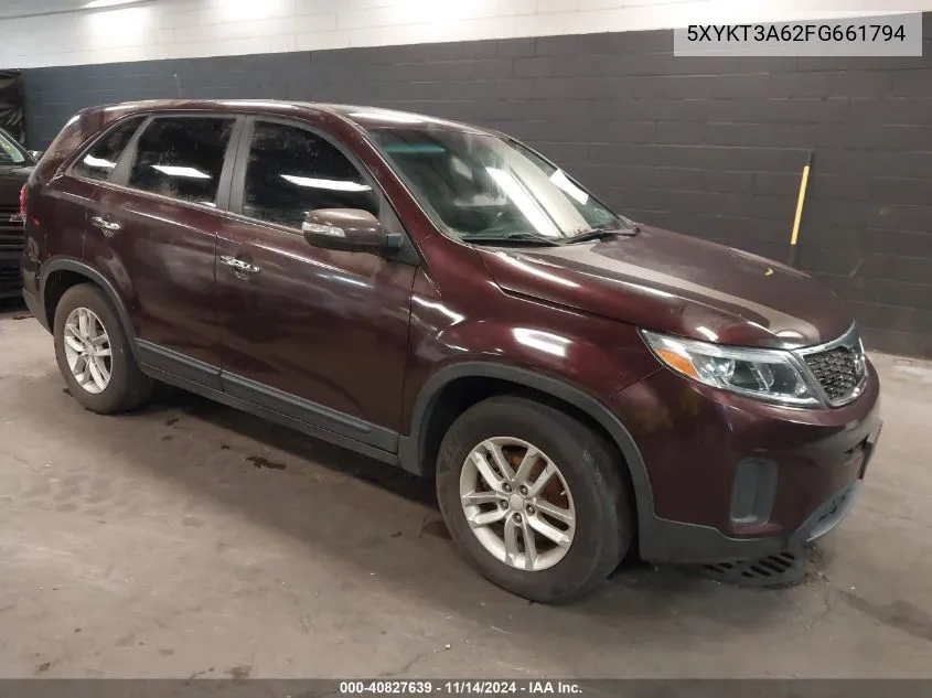 2015 Kia Sorento Lx VIN: 5XYKT3A62FG661794 Lot: 40827639