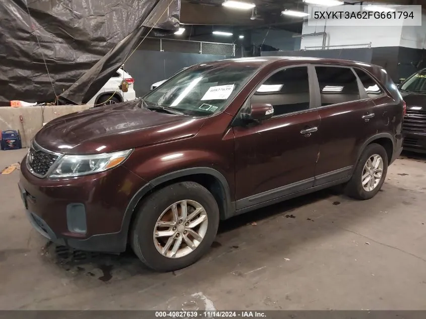 2015 Kia Sorento Lx VIN: 5XYKT3A62FG661794 Lot: 40827639