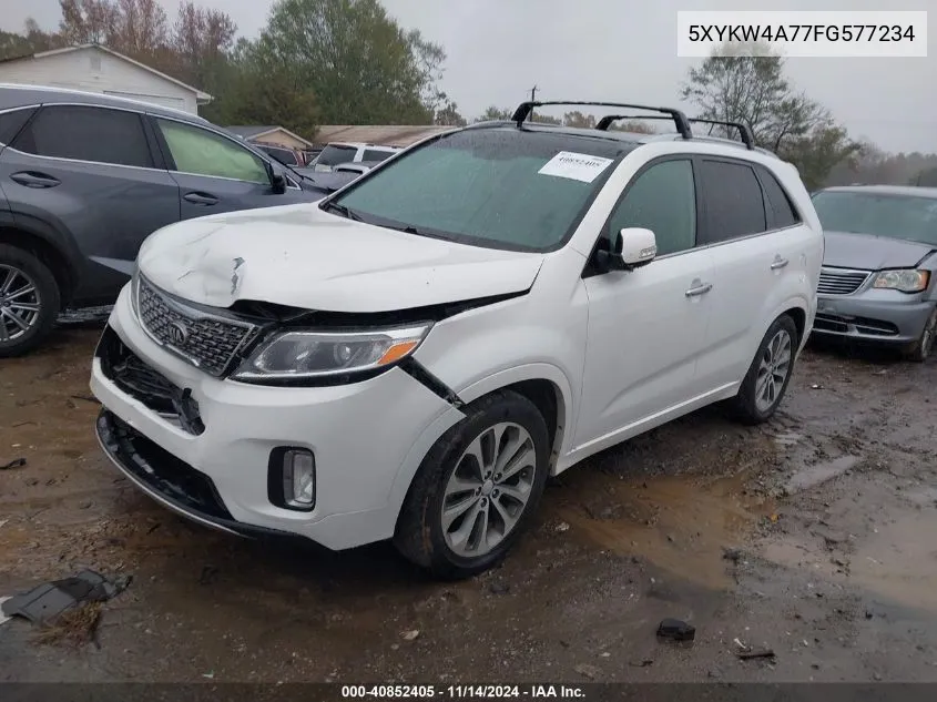 2015 Kia Sorento Sx V6 VIN: 5XYKW4A77FG577234 Lot: 40852405