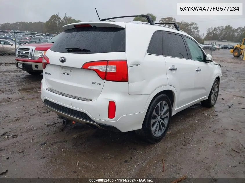 2015 Kia Sorento Sx V6 VIN: 5XYKW4A77FG577234 Lot: 40852405