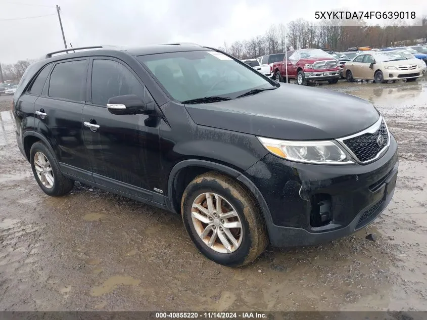 2015 Kia Sorento Lx V6 VIN: 5XYKTDA74FG639018 Lot: 40855220