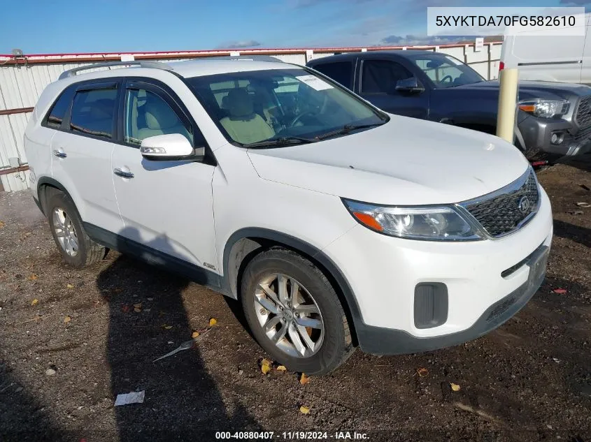 2015 Kia Sorento Lx V6 VIN: 5XYKTDA70FG582610 Lot: 40880407