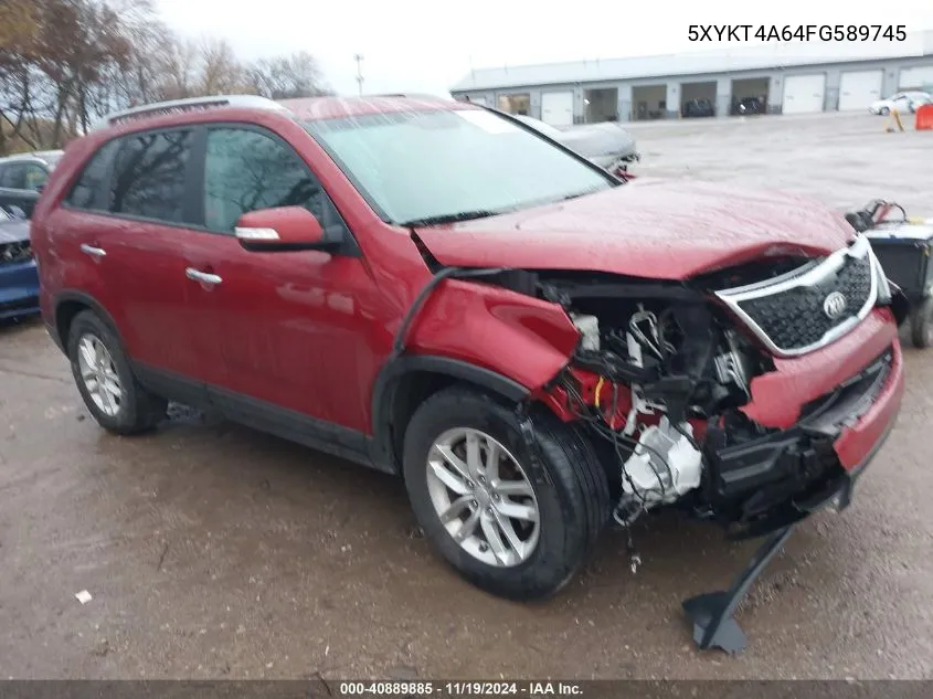 2015 Kia Sorento Lx VIN: 5XYKT4A64FG589745 Lot: 40889885