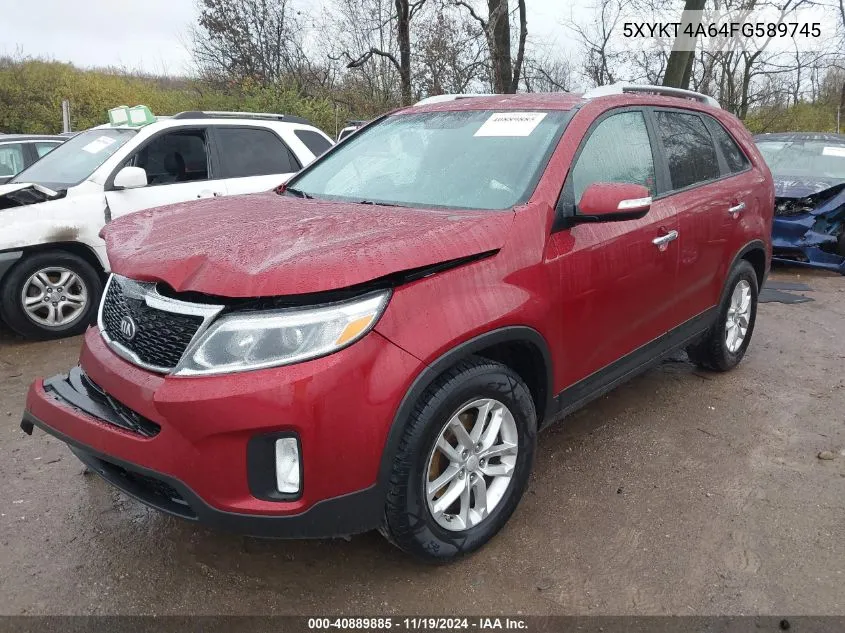 2015 Kia Sorento Lx VIN: 5XYKT4A64FG589745 Lot: 40889885