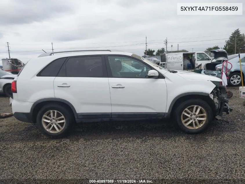 2015 Kia Sorento Lx V6 VIN: 5XYKT4A71FG558459 Lot: 40897589