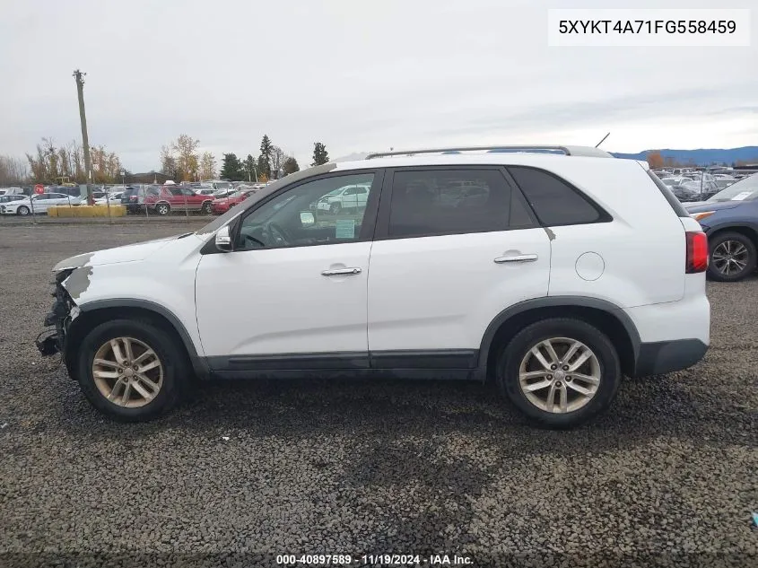 2015 Kia Sorento Lx V6 VIN: 5XYKT4A71FG558459 Lot: 40897589