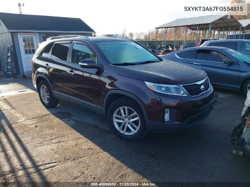 2015 Kia Sorento Lx VIN: 5XYKT3A67FG554515 Lot: 40898652