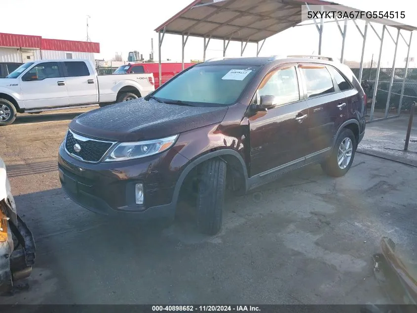 2015 Kia Sorento Lx VIN: 5XYKT3A67FG554515 Lot: 40898652