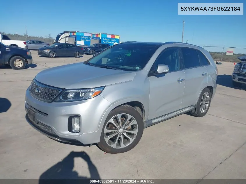 2015 Kia Sorento Sx V6 VIN: 5XYKW4A73FG622184 Lot: 40902581