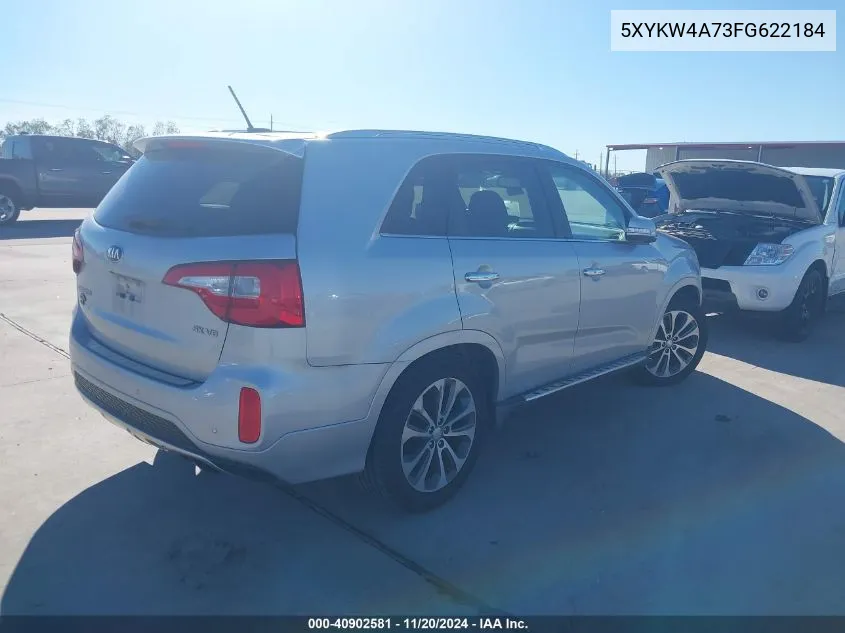 2015 Kia Sorento Sx V6 VIN: 5XYKW4A73FG622184 Lot: 40902581