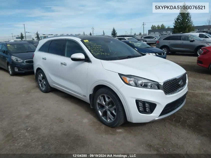 5XYPKDA51GG076521 2016 Kia Sorento