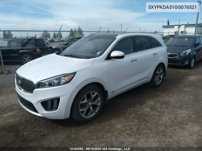 5XYPKDA51GG076521 2016 Kia Sorento